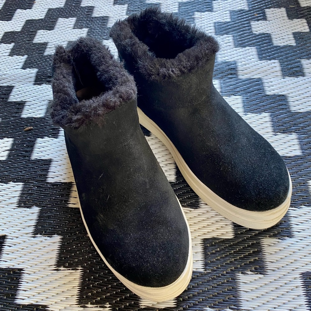 JSlides Nia Water Resistant Faux Fur Bootie